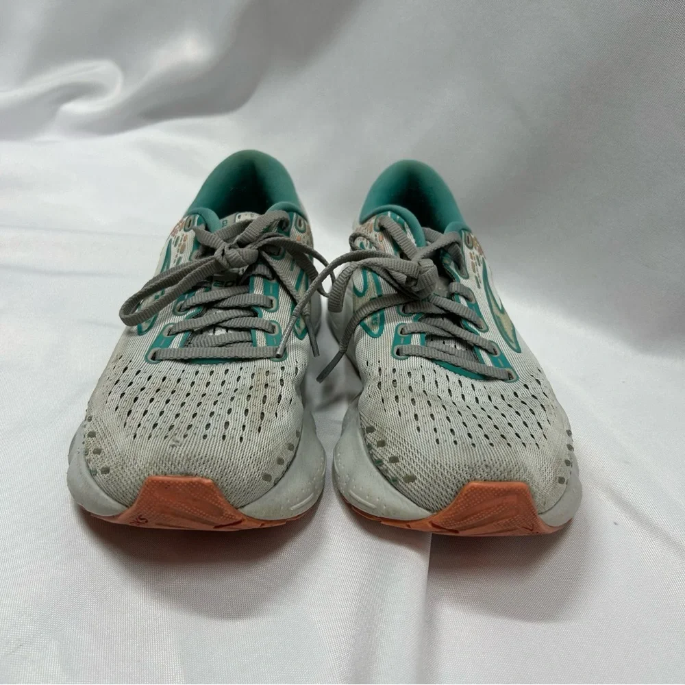 Brooks | Glycerin 20 Running Tennis Shoes White Teal Lace Up Women’s Size 7